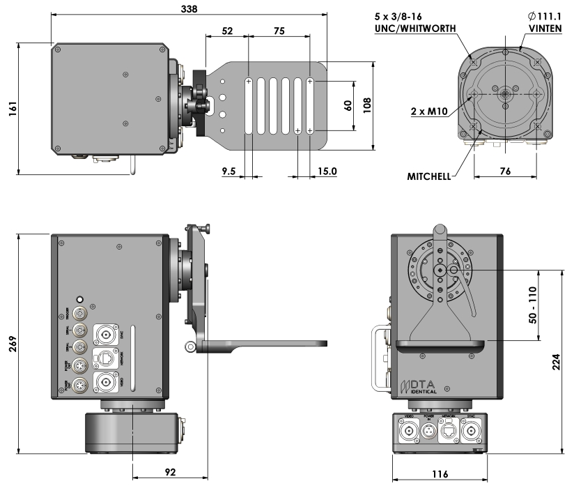 DTA dimensions